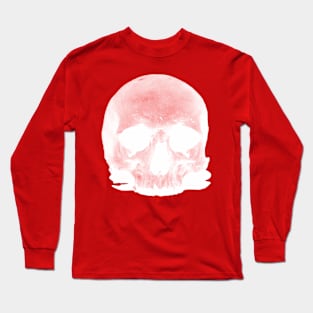 Skull Glowing Red Long Sleeve T-Shirt